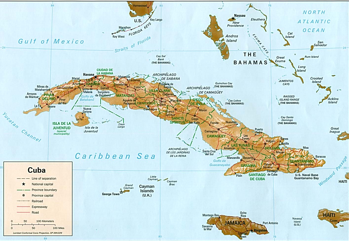 Küba Haritası