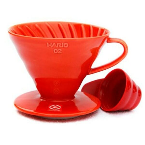 Hario V60 2 Seramik Demleyici Kırmızı